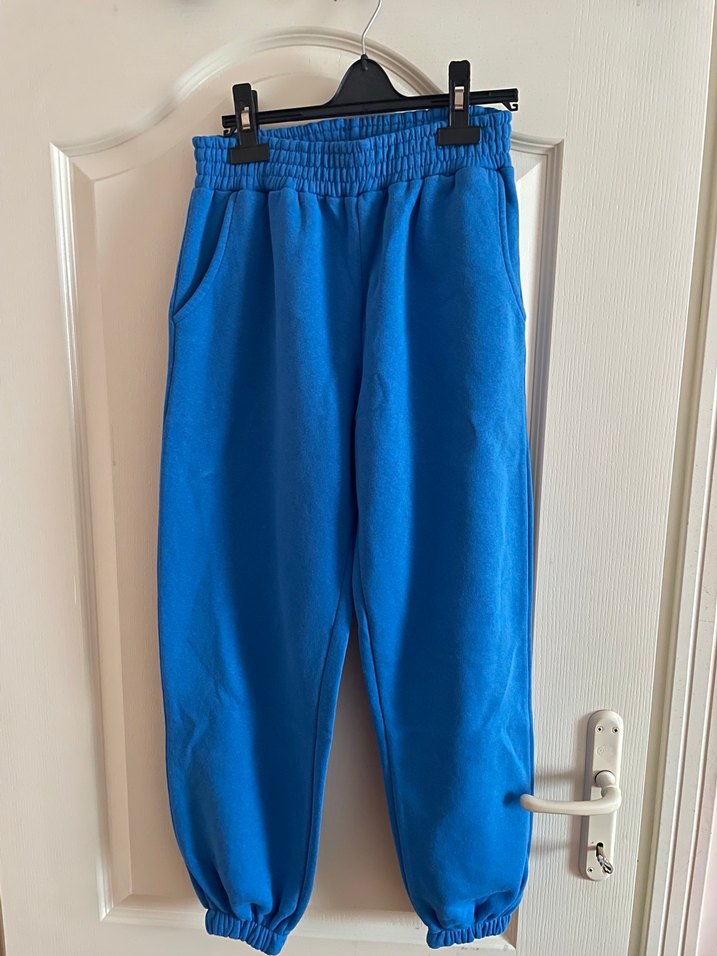 Kadın Mavi Kapüşonlu Eşofman Takımı - Görsel 3