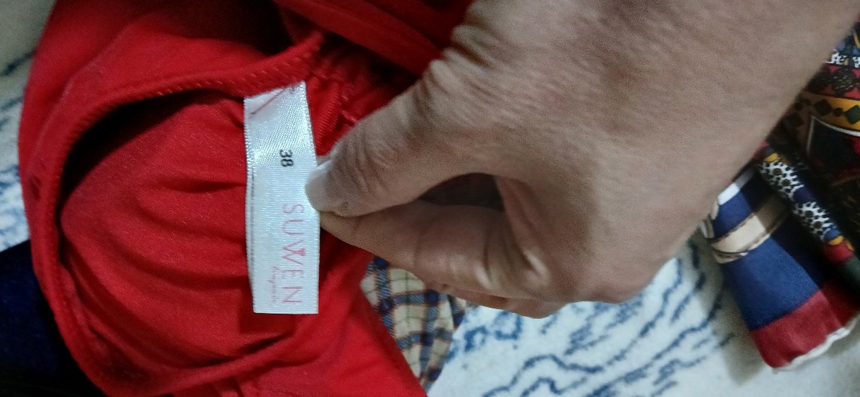 Kırmızı İp Askılı Kadın Mayo - Görsel 2