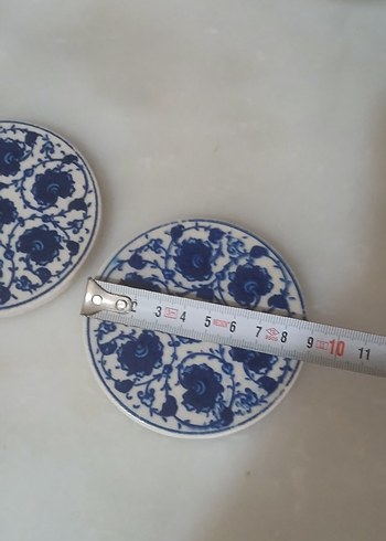 Çini bardak altlığı Çiçek Desenli Tabaklar - Görsel 2