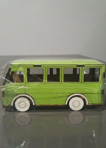 Beden Renk ahşap Kahverengi Minibüs Oyuncak vs dekoratif
