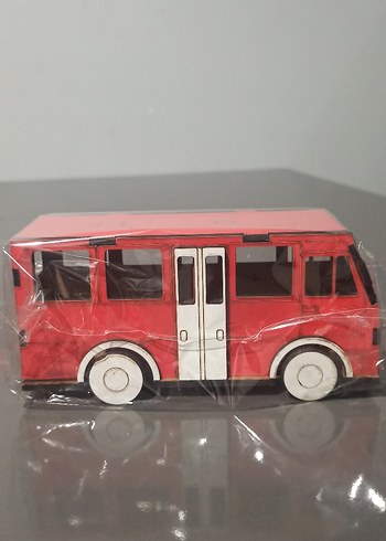 Beden ahşap Kahverengi Minibüs Oyuncak vs dekoratif