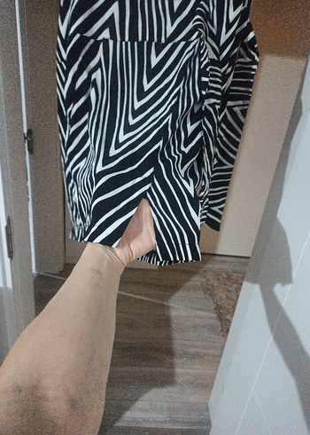 Zebra Desenli Uzun Hamile Eteği - Görsel 3