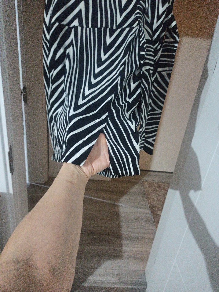 Zebra Desenli Uzun Hamile Eteği - Görsel 3