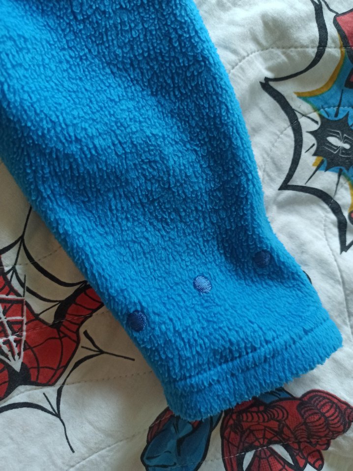 Kapüşonlu Mavi ve Yeşil Erkek Çocuk Bornozu - Görsel 3