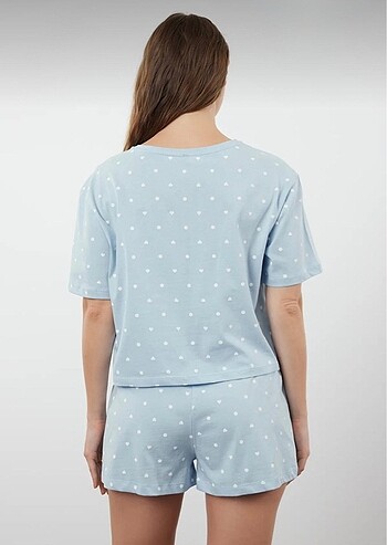 Diğer Şortlu pamuklu pijama takımı