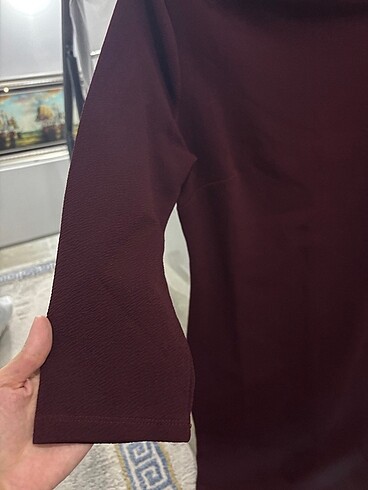 s Beden bordo Renk Koton midi boy elbise