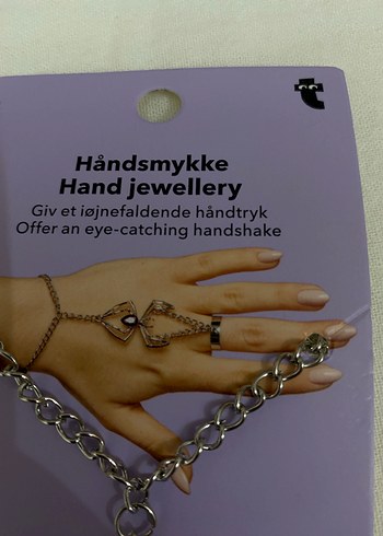 Mor Zincir Detaylı Gotik Kadın El Zinciri - Görsel 6