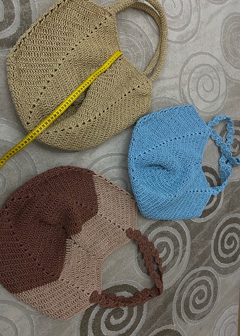 Çeşitli seçmeli Bohem Örgü Kadın Çanta - Görsel 6