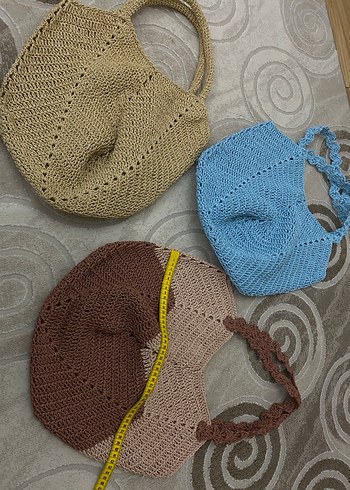 Çeşitli seçmeli Bohem Örgü Kadın Çanta - Görsel 5