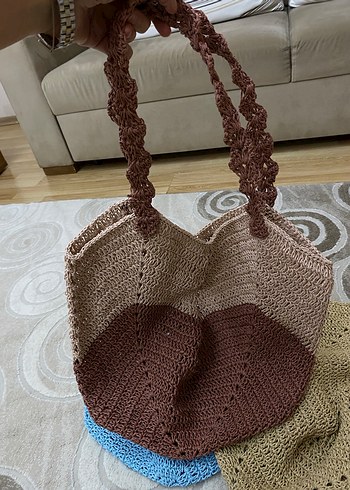 Çeşitli seçmeli Bohem Örgü Kadın Çanta - Görsel 2