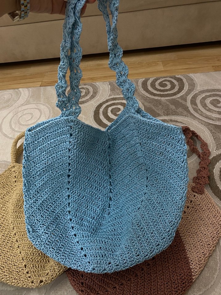 Çeşitli seçmeli Bohem Örgü Kadın Çanta - Görsel 4