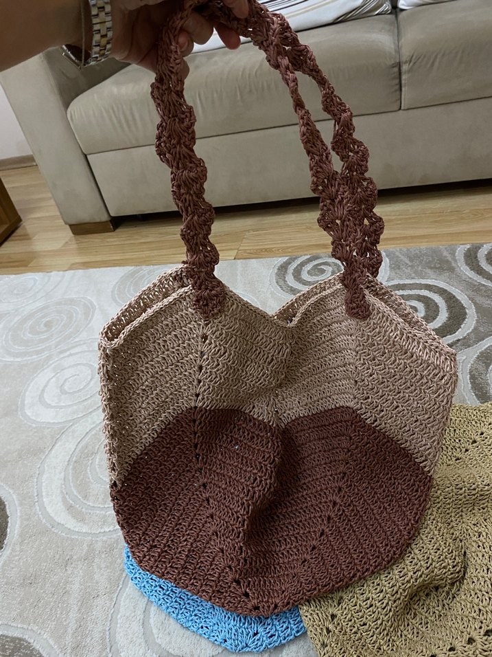 Çeşitli seçmeli Bohem Örgü Kadın Çanta - Görsel 2