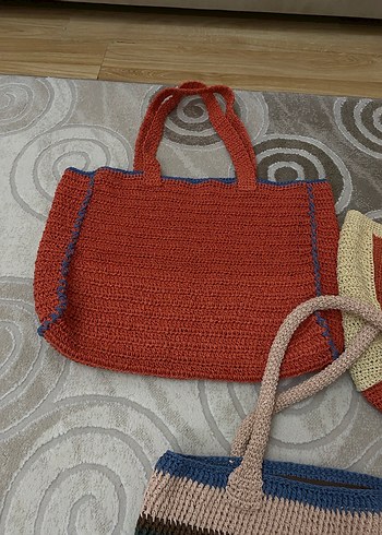 Renkli Örgü Bohem Kadın Çantası - Görsel 10