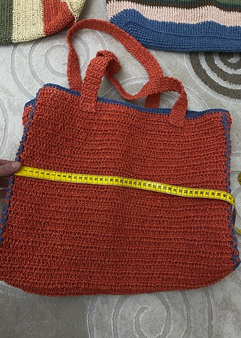 Renkli Örgü Bohem Kadın Çantası - Görsel 2