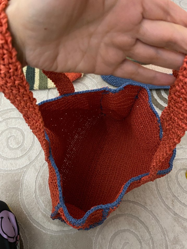 Renkli Örgü Bohem Kadın Çantası - Görsel 3