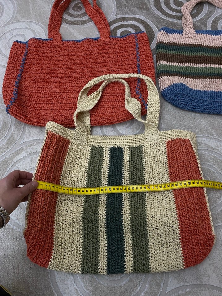 Renkli Örgü Bohem Kadın Çantası - Görsel 4