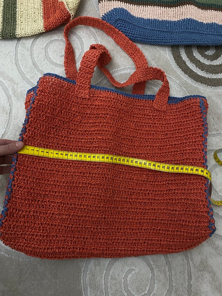 Renkli Örgü Bohem Kadın Çantası - Görsel 2