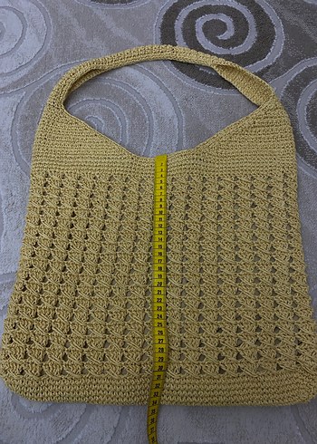 Bej Örgü astarlı Kadın Çanta - Görsel 6