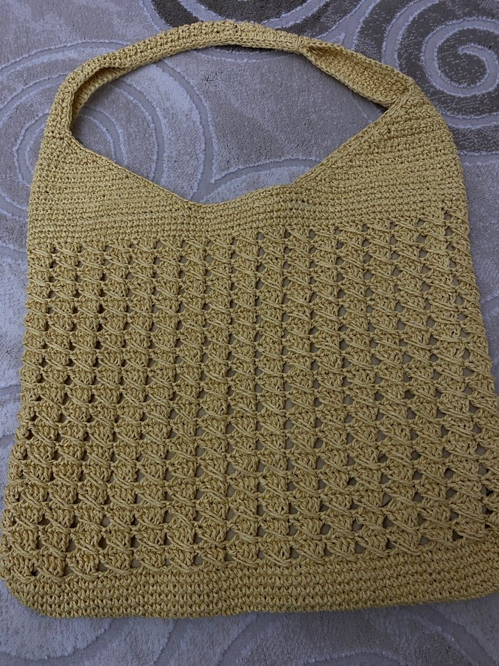 Bej Örgü astarlı Kadın Çanta - Görsel 3