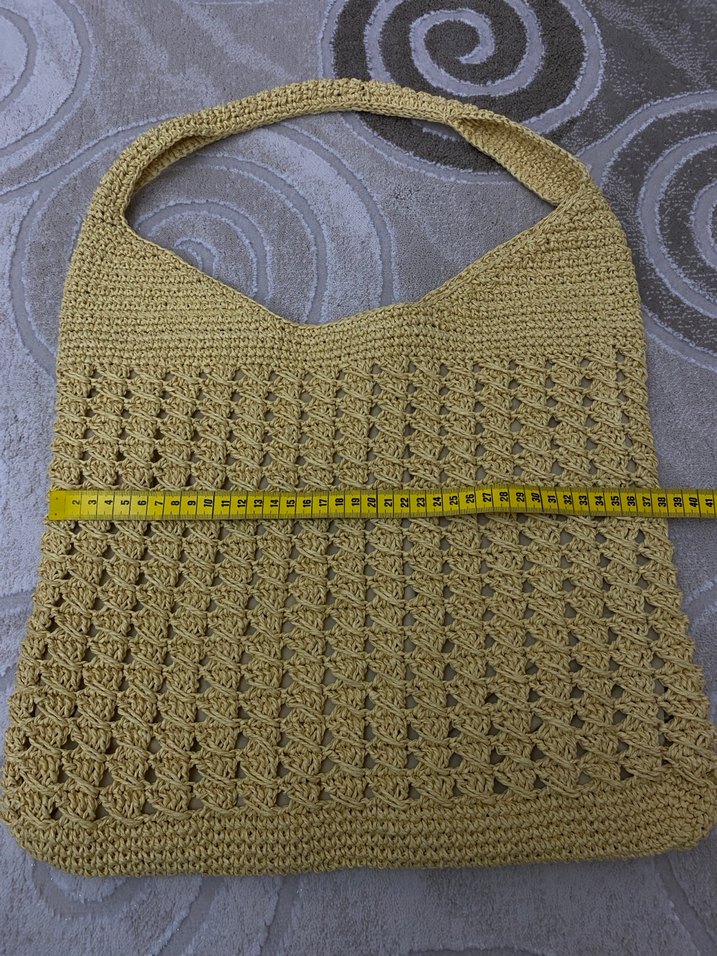 Bej Örgü astarlı Kadın Çanta - Görsel 5