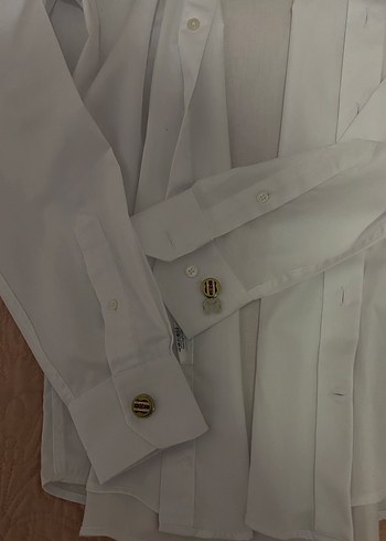 Düğmeli Beyaz Erkek Gömlek - Görsel 2