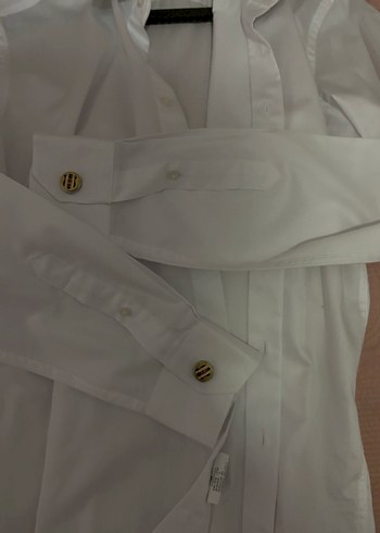 Düğmeli Beyaz Erkek Gömlek - Görsel 3