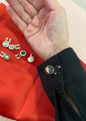 Düğme broş kol düğmesi aksesuar - Görsel 6