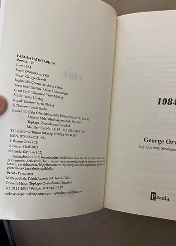 1984 - George Orwell, Parola Yayınları - Görsel 3
