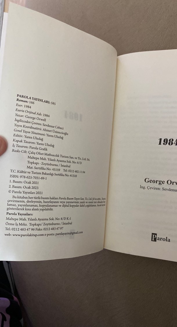 1984 - George Orwell, Parola Yayınları - Görsel 3