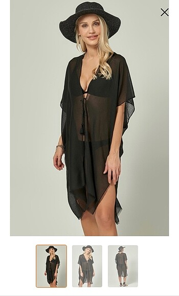 Siyah kimono pareo