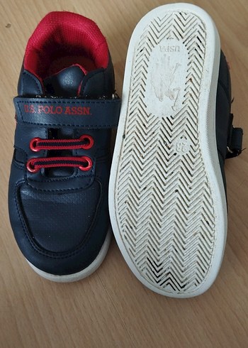 28 Beden U.S. Polo Assn. Erkek Çocuk Kırmızı Günlük Spor Ayakkabı