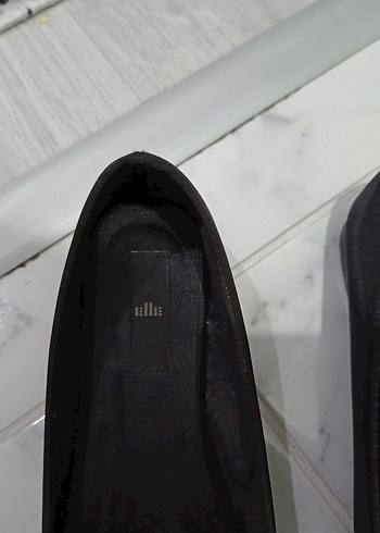 Siyah fiyonk  Tokalı Stiletto Kadın Babet - Görsel 3