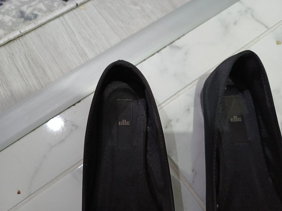 Siyah fiyonk  Tokalı Stiletto Kadın Babet - Görsel 3