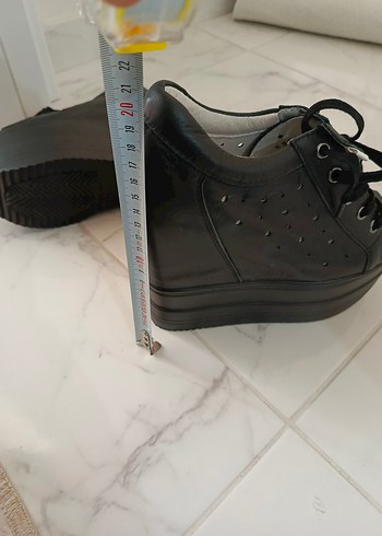 Siyah Gizli Topuklu Kadın Günlük Ayakkabı - Görsel 7