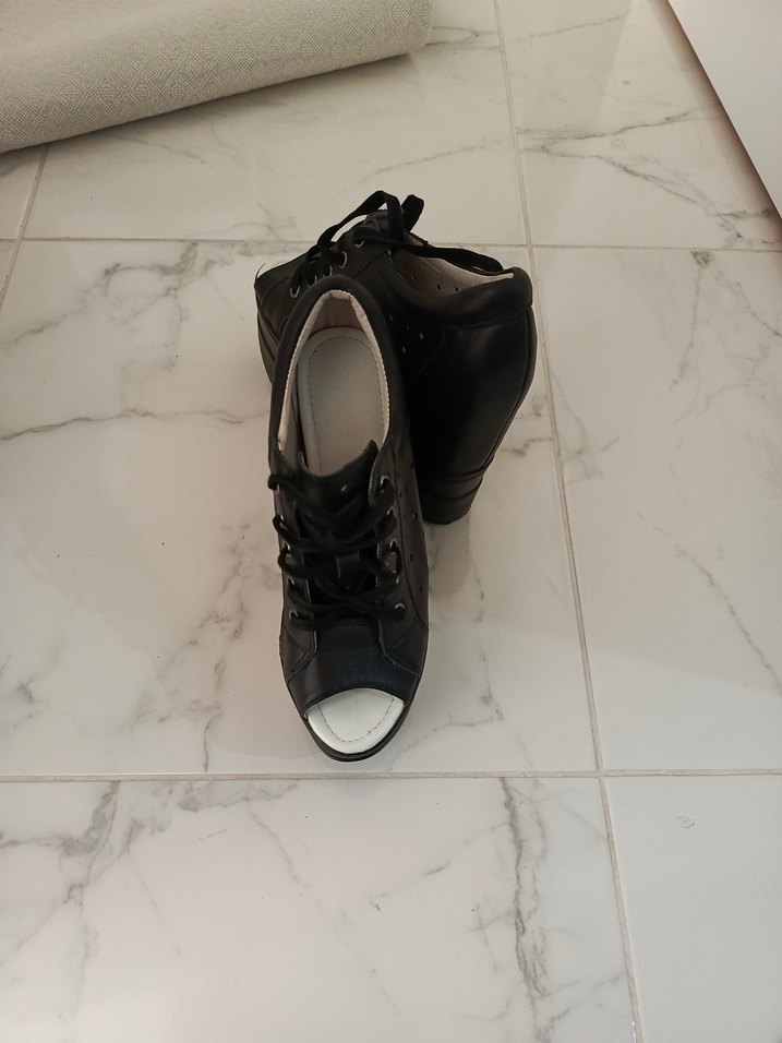 Siyah Gizli Topuklu Kadın Günlük Ayakkabı - Görsel 4