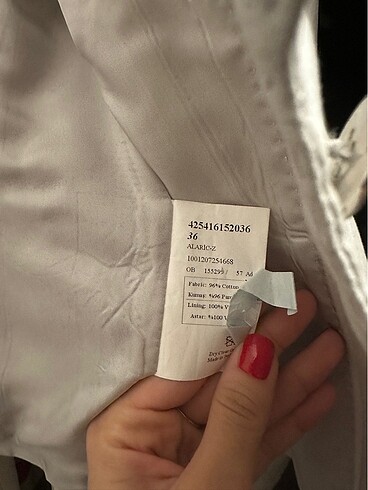 36 Beden beyaz Renk Network çeket