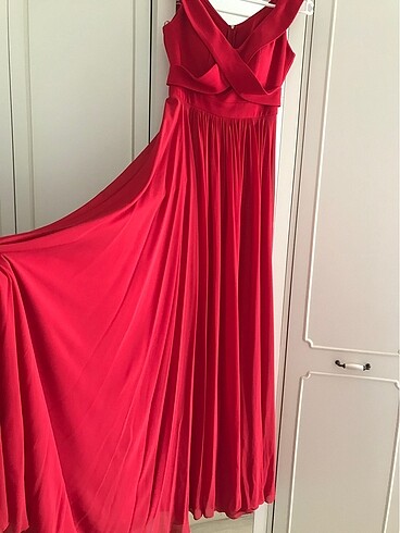 Kırmızı 38 beden abiye elbise