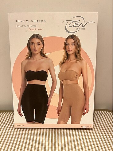 42 Beden siyah Renk Ten Lingerie 42 beden Siyah Paçalı Korse Etiketli Mağazadan