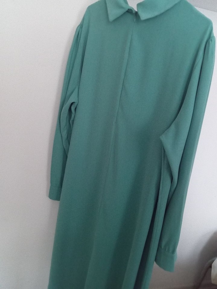 Uzun Kol Düğmeli Turkuaz Tunik 52 beden - Görsel 3