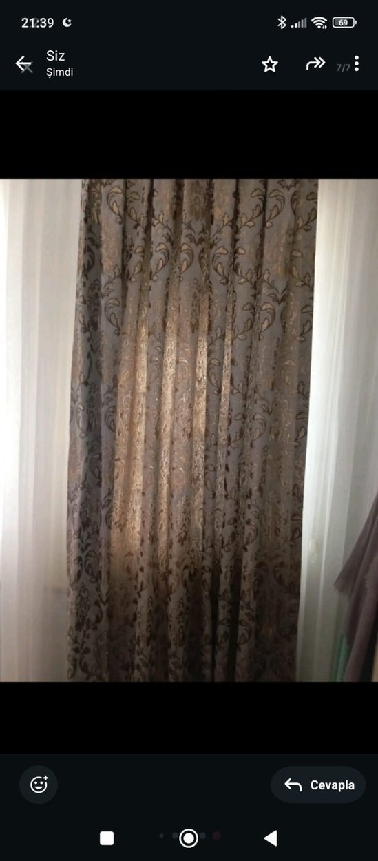 İşlemeli krem Parlak Yatak Örtüsü - Görsel 5