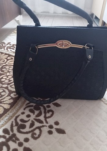 Klasik Siyah Deri Kadın Çanta - Görsel 2