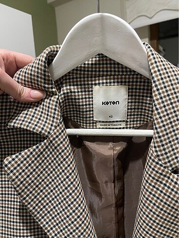 xl Beden kahverengi Renk Blazer ceket