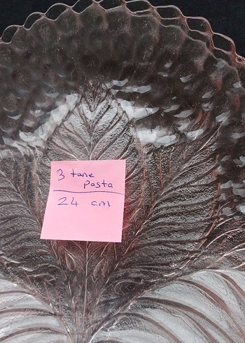 Vintage Nakış Desenli Pembe Tabak - Görsel 5