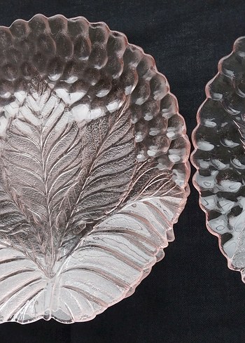 Vintage Nakış Desenli Pembe Tabak - Görsel 2