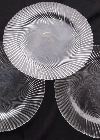 Eskilerden Bohem Stil Beyaz Cam Tabak Seti - Görsel 2