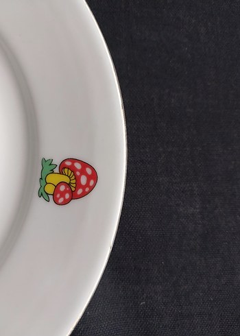 Beyaz Seramik Tabak, Karakter ve Doğa Desenli - Görsel 4