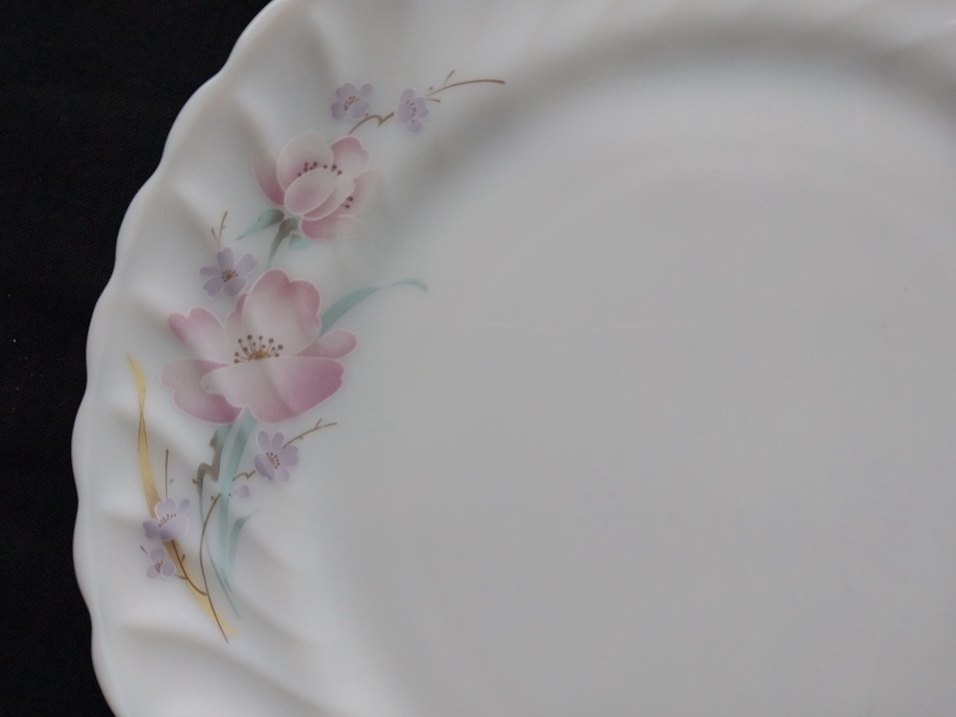 Beyaz Çiçek Desenli Porselen Tabak Seti - Görsel 3