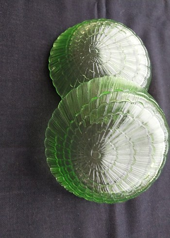 Eskilerden Yeşil Kabartmalı Cam Kase - Görsel 3