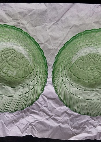 Eskilerden Yeşil Kabartmalı Cam Kase - Görsel 7