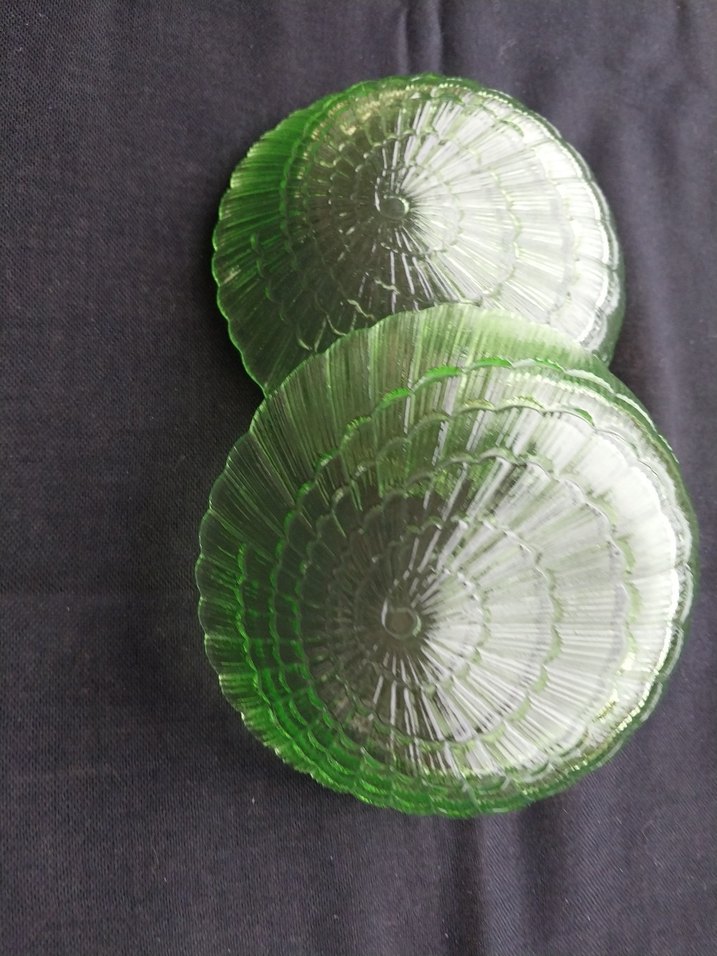 Eskilerden Yeşil Kabartmalı Cam Kase - Görsel 3
